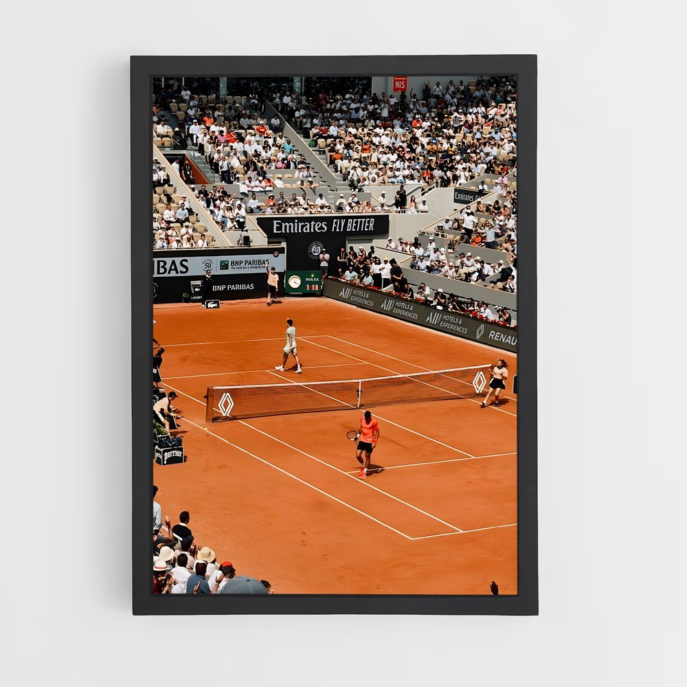 Poster Match sur Terre Battue – affiche Tennis (vue 2)